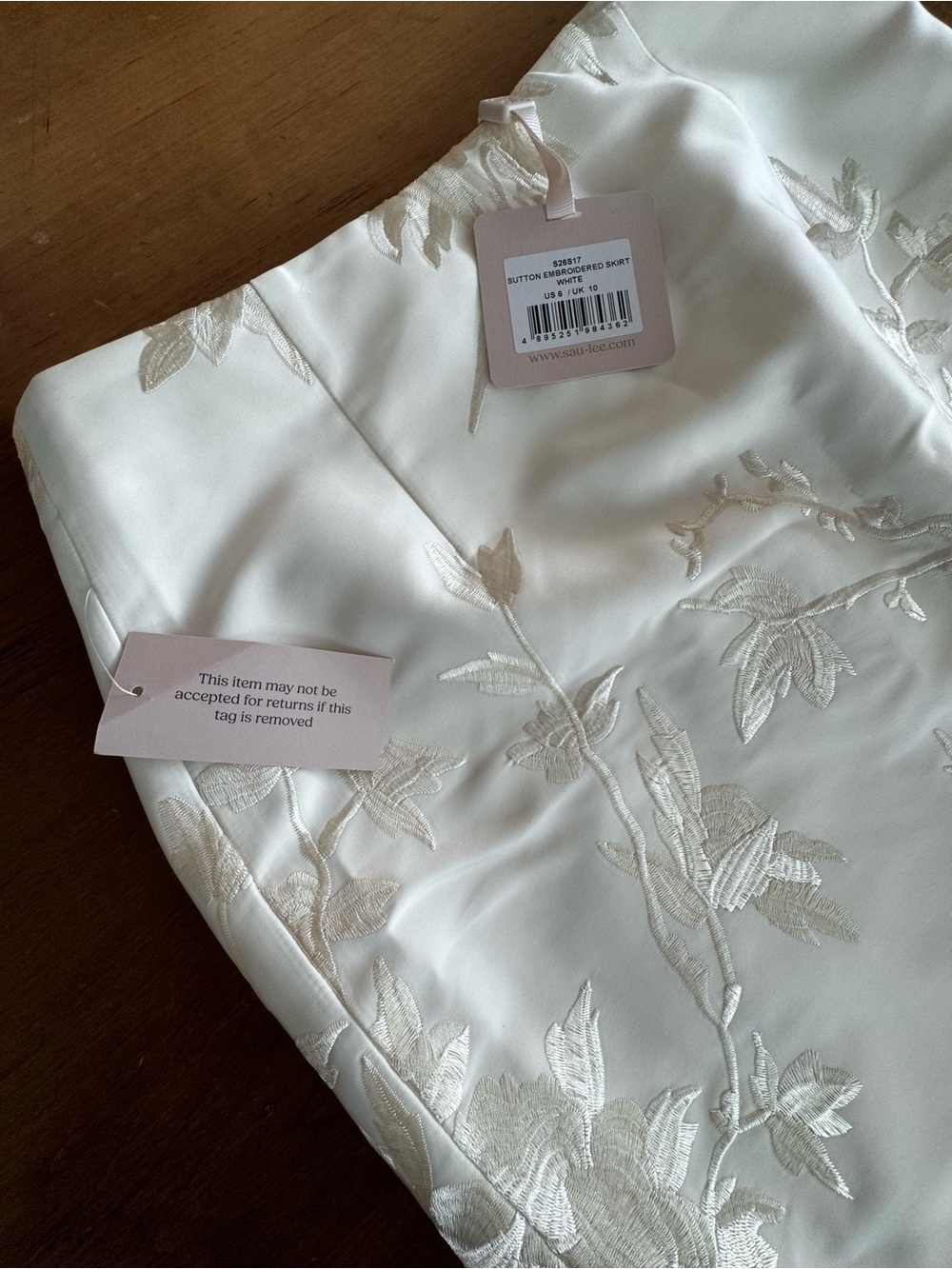 SAU LEE Sutton Embroidered Skirt Size 6, NWT - Picture 3 of 3